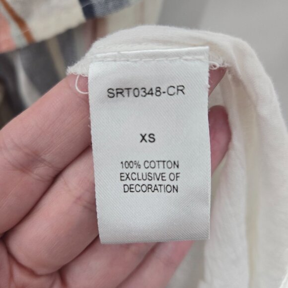 THML Vertical Striped 100% Cotton Lined Tassel Belt Mini Dress Size XS - Picture 7 of 8